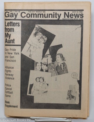 Cat.No: 290946 GCN: Gay Community News; the gay weekly; vol. 7, #50, July 12, 1980;...