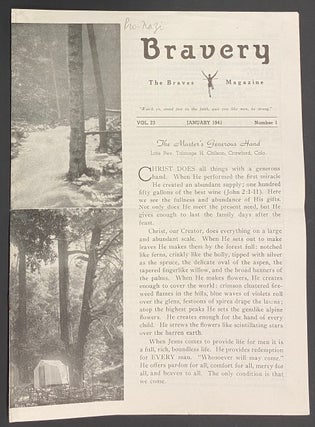 Cat.No: 291053 Bravery: the Braves magazine. Vol. 23 no. 1 (January 1941