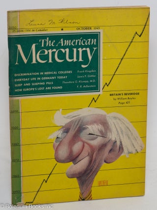 Cat.No: 291084 The American Mercury, Vol. 61, October 1945, No. 262. Lawrence E. Spivak,...