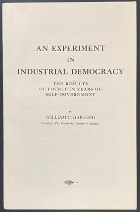 Cat.No: 291162 An experiment in industrial democracy; the results of fourteen years of...