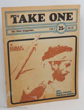 Cat.No: 291194 Take One: the film magazine; vol. 1, #12, July-August 1968: Cuban Cinema....