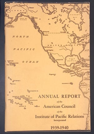 Cat.No: 291579 Annual report of the American Council of the Institute of Pacific...