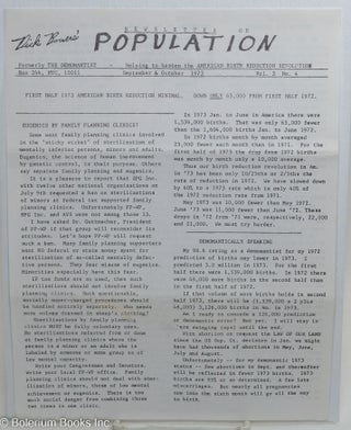 Cat.No: 291642 Newsletter on population; vol. 3, no. 4 (September & October 1973). Dick...