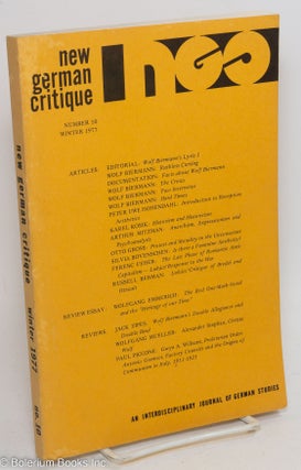 Cat.No: 291643 New German Critique: An Interdisciplinary Journal of German Studies,...