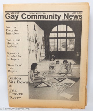 Cat.No: 291653 GCN: Gay Community News; the weekly for lesbians and gay males; vol. 8,...