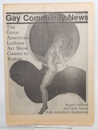 Cat.No: 291659 GCN: Gay Community News; the weekly for lesbians and gay males; vol. 8,...