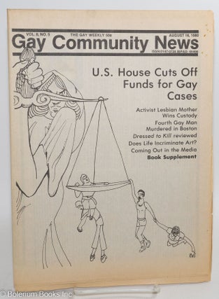 Cat.No: 291662 GCN: Gay Community News; the weekly for lesbians and gay males; vol. 8,...
