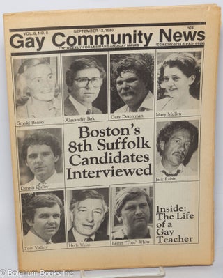 Cat.No: 291675 GCN: Gay Community News; the weekly for lesbians and gay males; vol. 8,...