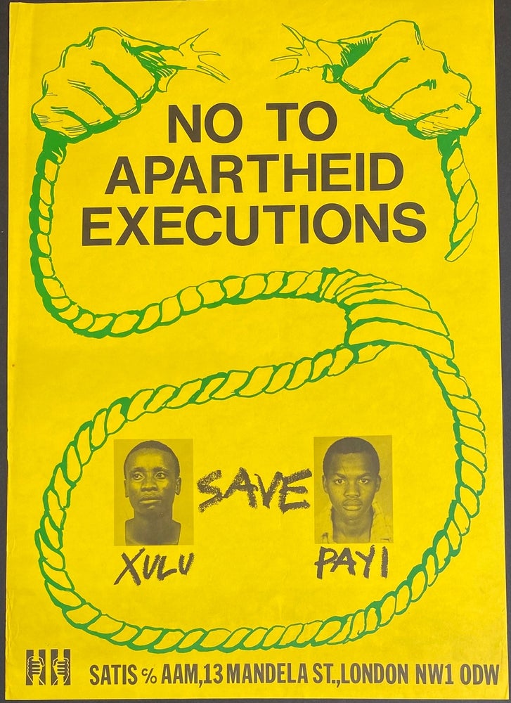 Cat.No: 291683 No to Apartheid executions / Save Xulu, Payi [poster]