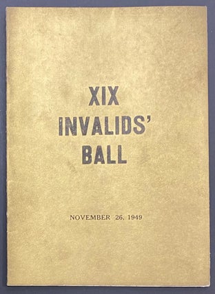 Cat.No: 291851 XIX Invalids' Bal. Nov. 26, 1949 [program booklet for the event,mentioning...