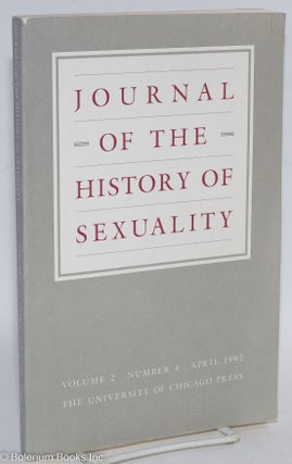 Cat.No: 291889 Journal of the History of Sexuality: vol. 2, #4, April 1992:. John C....