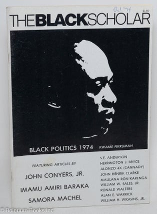 Cat.No: 291947 The Black Scholar, volume 6 number 2, October 1974: Black Politics 1974....