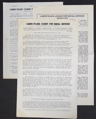 Cat.No: 291965 Labor / Black League for Social Defense Newsletter [Nos. 1 and 14