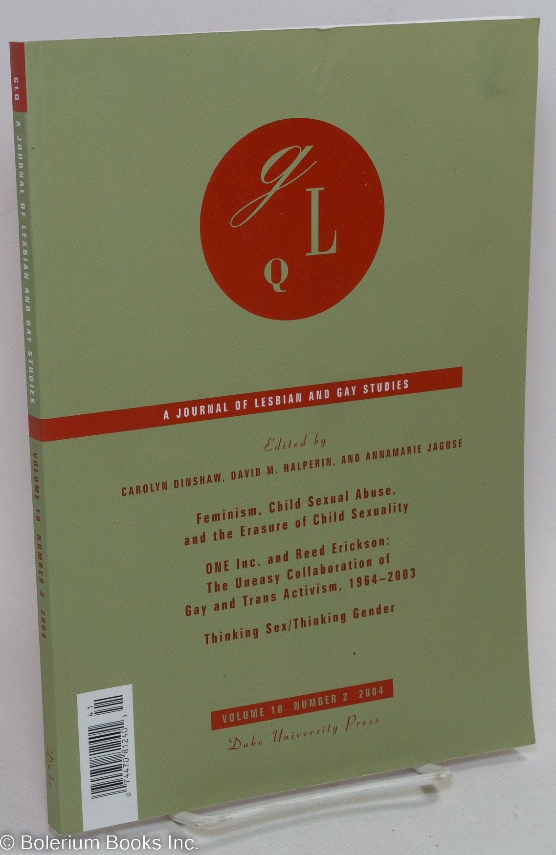 GLQ: a journal of lesbian and gay studies; vol. 10, #2 | Carolyn Dinshaw,  David M. Halperin, Annamarie Jagose, Aaron