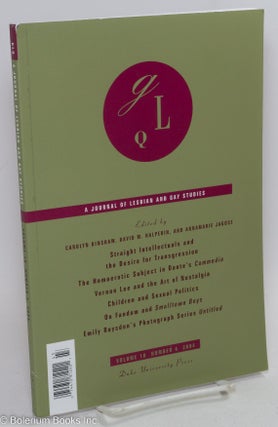 Cat.No: 292030 GLQ: a journal of lesbian and gay studies; vol. 10, #4. Carolyn Dinshaw,...