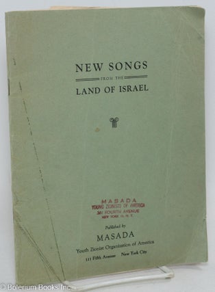 Cat.No: 292179 New songs of the land of Israel