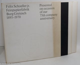 Cat.No: 292275 Felix Schoeller Jr. Feinpapierfabrik Burg Gretesch 1895-1970. ...