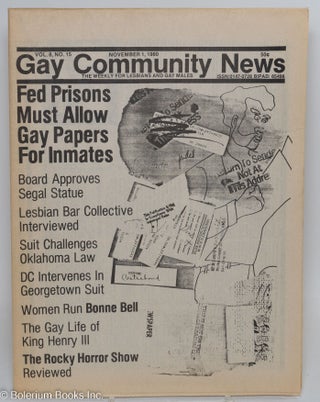 Cat.No: 292358 GCN: Gay Community News; the weekly for lesbians and gay males; vol. 8,...