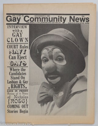 Cat.No: 292359 GCN: Gay Community News; the weekly for lesbians and gay males; vol. 8,...