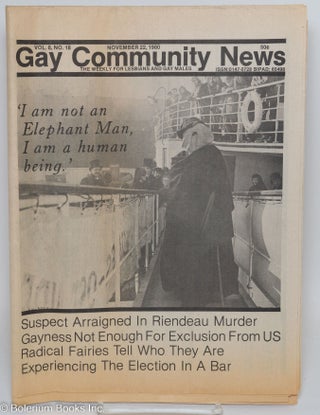 Cat.No: 292361 GCN: Gay Community News; the weekly for lesbians and gay males; vol. 8,...