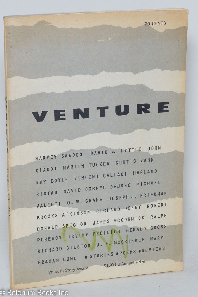 Cat.No: 292628 Venture, Vol. 3, No. 3, 1959. Joseph J. Friedman.