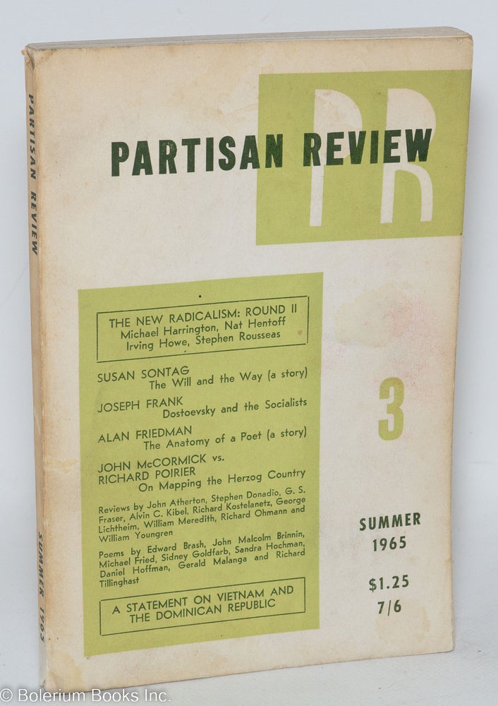 Cat.No: 292639 Partisan Review, Vol. 32, No. 3, Summer 1965. William Phillips, Philip Rahv -in-Chief, Richard Potrier.