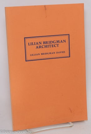 Cat.No: 292719 Lilian Bridgman, Architect. Lilian Bridgman Davies