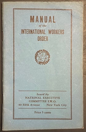 Cat.No: 292742 Manual of the International Workers Order