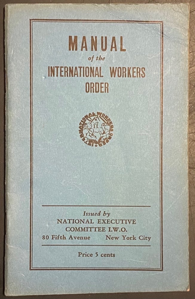 Cat.No: 292742 Manual of the International Workers Order