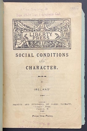 Cat.No: 292835 Social conditions and character. "Ireland"