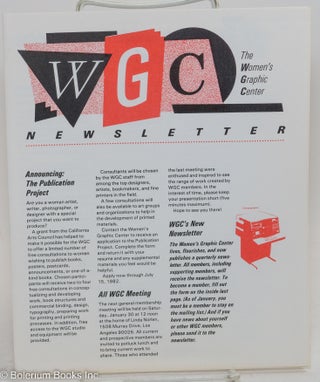 Cat.No: 292838 WGC: The Women's Graphic Center Newsletter [Winter 1982