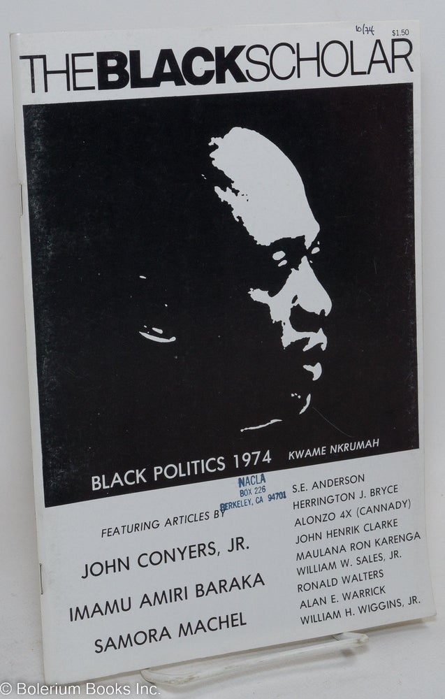 Cat.No: 292860 The Black Scholar, volume 6 number 2, October 1974: Black Politics 1974. Robert Chrisman.