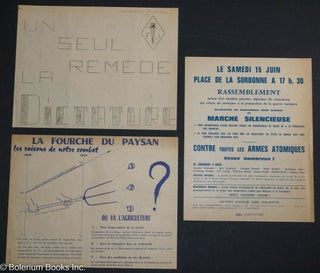Cat.No: 293062 Three French leaflets, late 1950s to early 60s: Un Seul Remede, La...