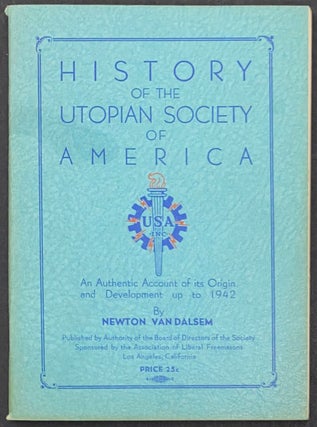 Cat.No: 293154 History of the Utopian Society of America; an authentic account of its...