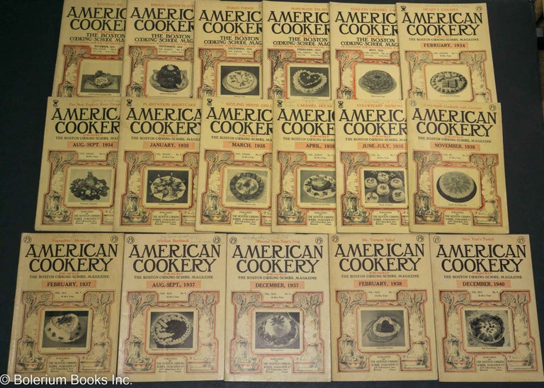 Cat.No: 293338 American Cookery [1931-1940, lot of 17 issues] Formerly The Boston Cooking School Magazine Of Culinary Science and Domestic Economics