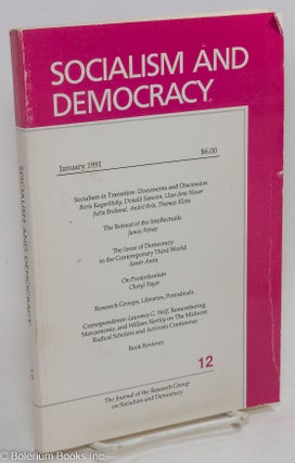 Cat.No: 293362 Socialism and Democracy: The Journal of the Research Group on Socialism...