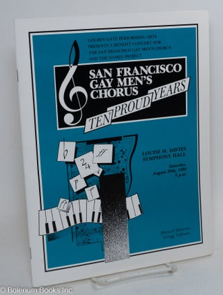 Cat.No: 293488 San Francisco Gay Men's Chorus: Ten Proud Years [souvenir program] Louise...