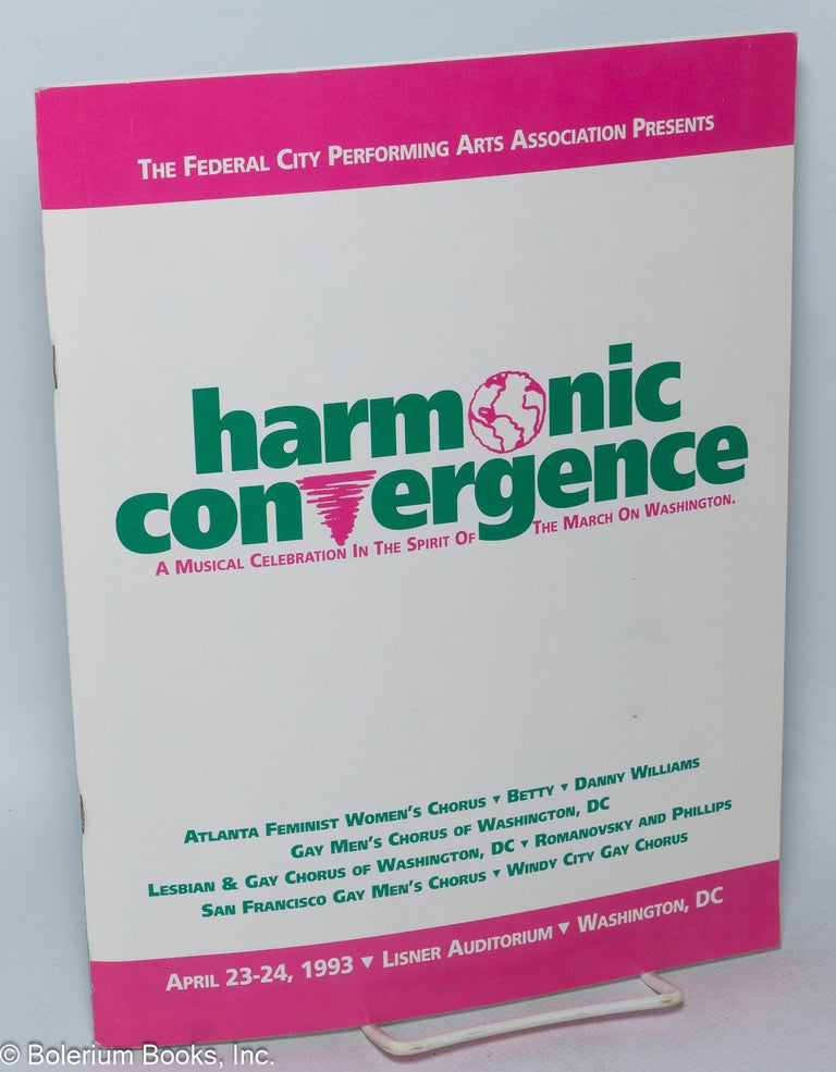 Cat.No: 293490 Harmonic Convergence: a musical celebration in the spirit of the