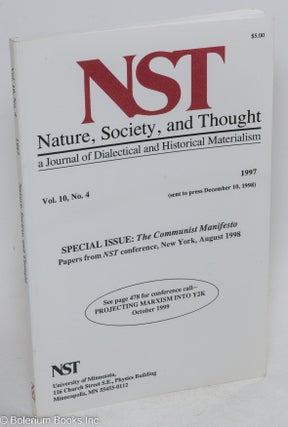 Cat.No: 293567 Nature, Society and Thought: NST, A Journal Of Dialectical And Historical...