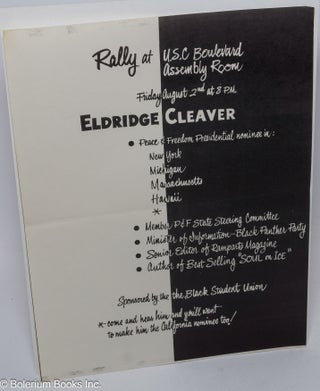 Cat.No: 293601 Rally at USC Boulevard Assembly Room... Eldridge Cleaver, Peace and...