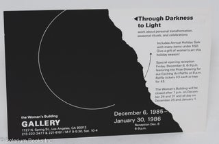 Cat.No: 293611 Through Darkness to Light: work about personal transformation, seasonal...