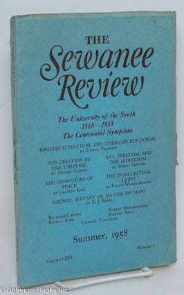 Cat.No: 293647 The Sewanee Review: vol. 66, #3, Summer, 1958: The University of the South...