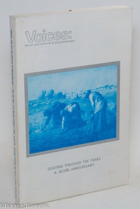 Cat.No: 293814 Voices: The Art and Science of Psychotherapy; Vol. 25. Nos. 1-2,...