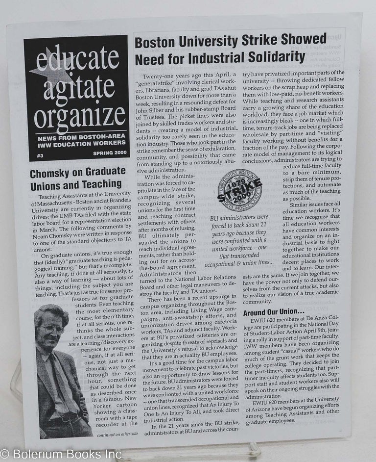Cat.No: 293875 Educate, agitate, organize; new from Boston-area IWW education workers, #3 (Spring 2000)