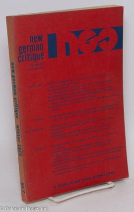 Cat.No: 293910 New German Critique: An Interdisciplinary Journal of German Studies ,...
