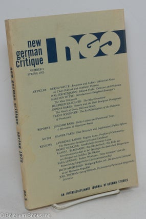 Cat.No: 293913 New German Critique: An Interdisciplinary Journal of German Studies ,...