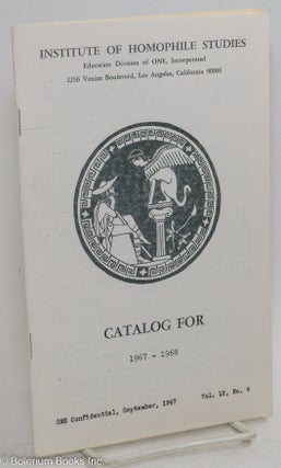 Cat.No: 294062 One Confidential: a newsletter for members; vol. 12, #9, September, 1967:...