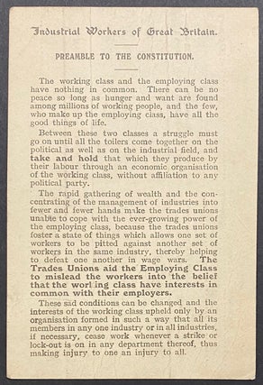 Cat.No: 294067 Preamble to the Constitution [card with form on verso for recording...