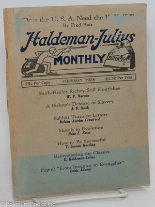 Cat.No: 294091 The Haldeman-Julius Monthly, vol. VII, no. 3, February 1928. E....