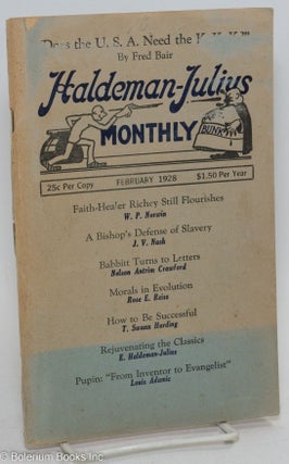 Cat.No: 294091 The Haldeman-Julius Monthly, vol. VII, no. 3, February 1928. E....